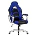 Produktbild LANGRIA Gaming Stuhl Schreibtischstul Kunstleder Chefsessel Computer Spiel Bürostuhl Racer, Wippfunktion, Modernes und ergonomisches Design, Höhenverstellbar (Schwarz+Blau)