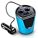 Produktbild WGFGXQ Auto-Cup-LadegeräT Mit Digitalanzeige 2 USB-Autoladeadapter, 3.1A + 2 Steckdosenverteiler Geeignet FüR iPhone IPad, Android Usw.