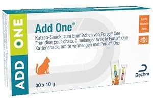 Porus Add One | Sabor Crema de Salmón | 30 x 10 g | Complemento Alimenticio para Gatos | Delicioso Snack para Mezclar con Porus One