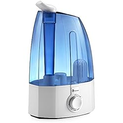 TaoTronics 3,5L Humidificador Bebé Ultrasónico de Vapor Frío, Control Clásico Dial, 30W, Gran capacidad, filtro Extra de cerámica fina, 360° rotativo