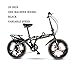 Produktbild Klappfahrrad for Erwachsene Mountainbike Tragbares Fahrrad Fahrrad stoßdämpfende Männliche Studentinnen Fahrrad Stadt Fahrrad sprach 20 Zoll Mountainbike (Color : Black, Size : Single speed)