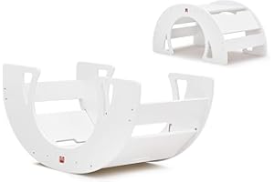 Bianconiglio Kids ® DONDO Palestra per allenamento psico-motorio realizzata in betulla di prima scelta (con doppia verniciatura lavabile bianca) trasformabile in tavolo e scrivania