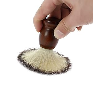 Anself Men's Nylon Shaving Brush with Wood Handle for Beard Professional Male Razor Facial Brush Face Cleaning Tool Dark… - Image 5