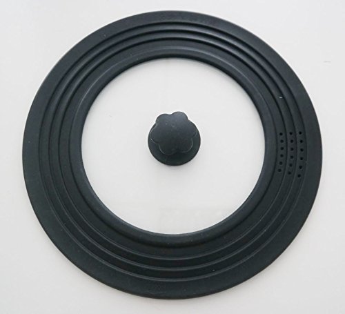 Universal Glasdeckel mit Silikonrand Universaldeckel passend für Töpfe und Pfannen 24, 26, 28 cm