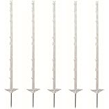 Growi Weidezaunpfahl Kunststoff 105 cm weiß 20 Stück