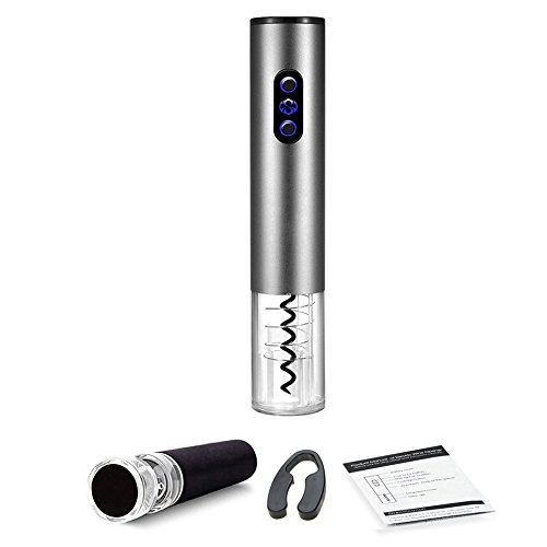 Elektrischer Korkenzieher Wein,Cadrim Wiederaufladbares Elektrisch Weinöffner Set mit Folienschneider und Weinkorken - 7