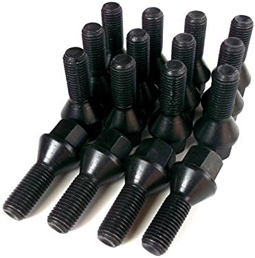 Set of 16 Black Replacement Wheel Bolts with Tapered Seat (WNB4003x16)