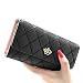 Produktbild Handtasche Damen Btruely Mädchen Leder kleine Mini Brieftasche Halter Zip Geldbörse Clutch Handtasche Lange Geldbörse Leder Brieftasche (Schwarz)
