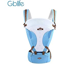 GBlife Porte-bébé Nouvelle Conception Réglable Multifonction 5 Moyens à Porter avec Siège Coton Respirant pour Nouveau-nés Nourrissons Tout-petits