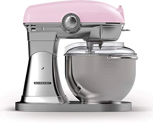 SCHNEIDER CONSUMER GROUP SCFP57PK Robot Patissier Vintage 5,7 l Die-cast 10 Vitesses Rose, Métal, 34 cm