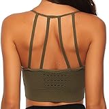 Zeigt Ihr gute Figur CROSS1946 Damen Komfort Nahtlos Klassische Racerback Sport BH Top Fuer Yoga Fitness-Training