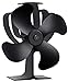 Produktbild Aobosi Ventilator Ofenventilator für Holz/LOG Brenner/Kamin, Hitze Powered Ofen Fan mit 4 Rotorblätter und Kein Lärm,Umweltfreundlich,Schwarz