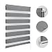 Produktbild Hans-Shop Duo-Rollo ohne Bohren 100 x 150CM Klemmfix Doppelrollo mit Klemmträger Fensterroll für für Fenster & Türen(Grau)