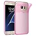 Price comparison product image Cadorabo Case works with Samsung Galaxy S7 in TRANSPARENT PINK – Shockproof and Scratch Resistant TPU Silicone Cover – Ultra Slim Protective Gel Shell Bumper Back Skin