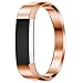 Produktbild kashyk Armband Für Fitbit Alta HR UhrenarmbandEdelstahl Metall Minimalistisches Design Glattleder Replacement Wristband Armbänder in4 Farben Für Unisex Smart Fitness-Uhr Zubehör Wrist Strap