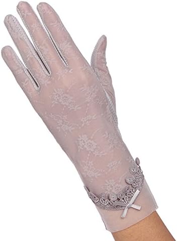 Yokeeyoo Women Spring/Summer Driving Screentouch Slip Lace Glove Sun Uv Protect