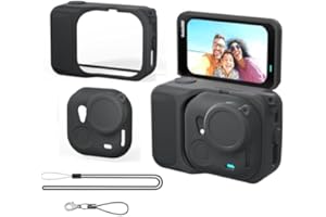 Honbobo Silikonhülle für Insta360 GO Ultra, Schutzhülle Zubehör Silicone Protective Case für Insta360 GO Ultra (Black)