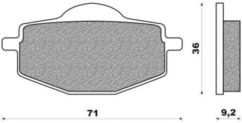 Front Brake Pads Organsiche Version FD 0124 for Italjet Millenium Yamaha DT 125 R Re, TD 125 XC 125/150, XT 225 Tt XC R 225, TDR, XT 225, YBR 125, YFZ 350 YTZ