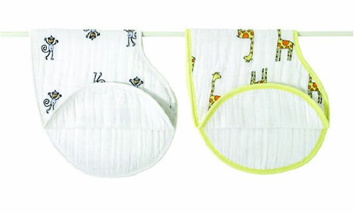 aden + anais Jungle Jam Muslin Burpy Bib (2-Pack)