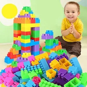 RUTV Building Blocks for Kids - Certified European Saftey Standards (100PICS Small Blocks Bag Packing, Best Gift Toy, Block Game for Kids,Boys,Children