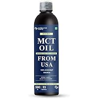 Carbamide Forte Pure MCT Oil C8 From USA | 100% Coconut Source | Keto & Paleo Friendly - 500ml Vegetarian Oil