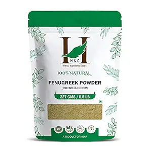 H&C Herbal Ingredients Expert 100% Natural Fenugreek (Trigonella Foenum) Powder - 227g / 0.5 LB / 08 oz - For Hair Care | Hair Nourishment