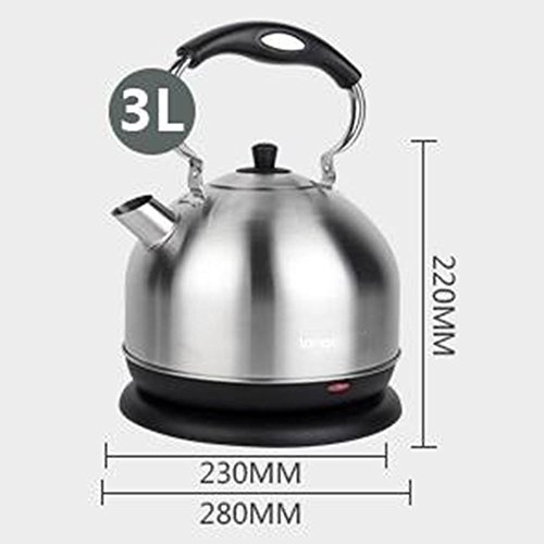 BCQ Electric Kettle Stainless Steel Stainless Steel Color Red Orange Base Separation 2000W 3L 4L Automatic Power off Insulation Home Travel Electric Kettles,Stainless steel color-3L