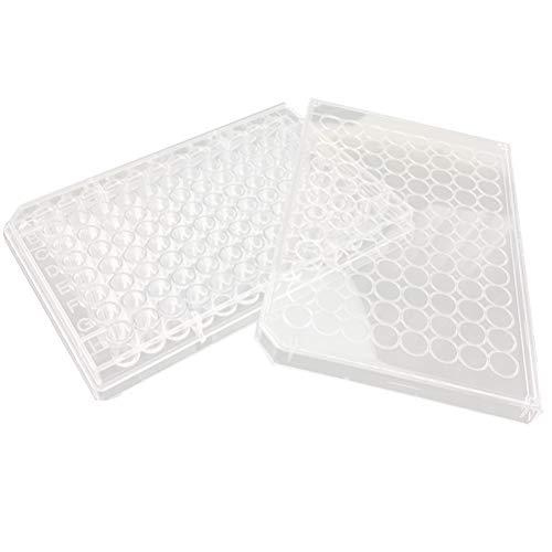 Preisvergleich Produktbild UKCOCO Wissenschaftliche 96-Well-Zellkulturplatte Flachboden Klare, sterile Petrischalen für School Science Lab
