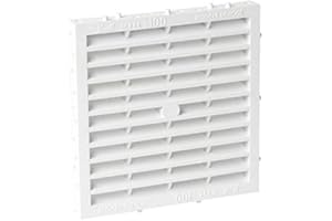 Nicoll - Grille d aeration speciale facade a sceller a combinaison carree blanc m114