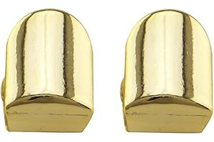 Sadiyamo 2PC Diamond Grills Big Diamond Single Grills Cap for Your Teeth Grillz Men Women Hip Hop Jewelry Gift