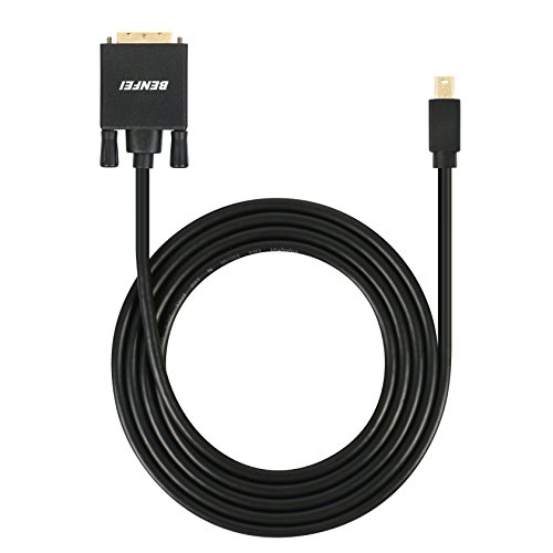 benfei Mini DisplayPort (Thunderbolt) zu DVI Adapter | Mini DP DVI 6 Füße Kabel für MacBook, iMac (lg51) und Laptop - 4