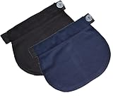 Mija - Set of 2: Maternity Pregnancy waistband ADJUSTABLE elastic waist extender 1029
