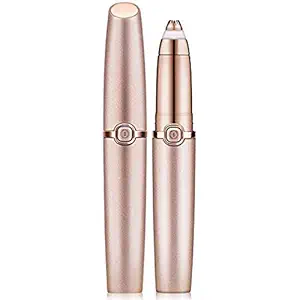 JB Portable eyebrow trimmer for women, epilator for women, facial hair remover for women, Face, Lips, Nose Hair Removal Electric Trimmer with Light Rose Gold