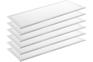 LUXULA 6er Pack LED Panel 120x30cm - 6000K Kaltweiß 36W 3600lm flimmerfrei - Backlit - Rasterleuchte Einbaupanel für Rasterdecke - Bürolampe inkl. 230V Netzteil