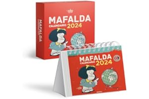 Mafalda 2024, Calendario Escritorio Rojo CON CAJA