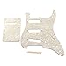 Produktbild BESPORTBLE 4 Ply Pearl Gitarre Pickguard PVC SSS Pickguard Backplate Rückseitige Abdeckung Scratch Plate Tremolo Abdeckung mit Schrauben für Fender FD ST Strat Style Gitarre Teile (White Pearl)