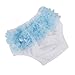 Baby Girl's Cotton Ruffle Panties Bloomers Diaper Cover for 0-2 Yds (White)