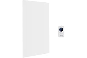 Hocosyme Chauffage infrarouge avec thermostat 600 watts, 1 à 3 minutes à une température de fonctionnement jusqu'à 120 degrés - Peut être monté au mur, au plafond - TÜV