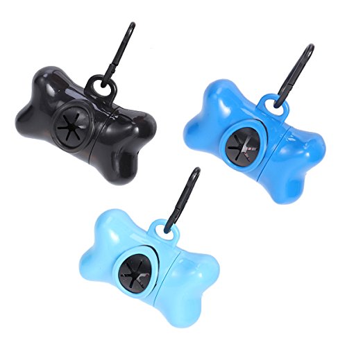 POPETPOP in the form of Bone Bag Excrement Bag Dispenser for Dogs with 1 Roll Disposable Dust Bag for Pets (Random Color)