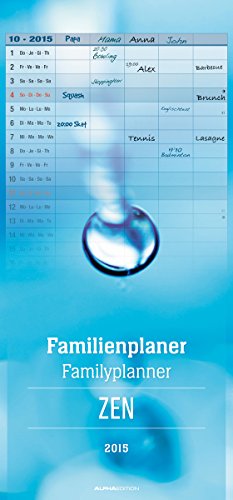Familienplaner Zen 2015 - Familientermine / Familientimer (21 x 45) - 5 Spalten