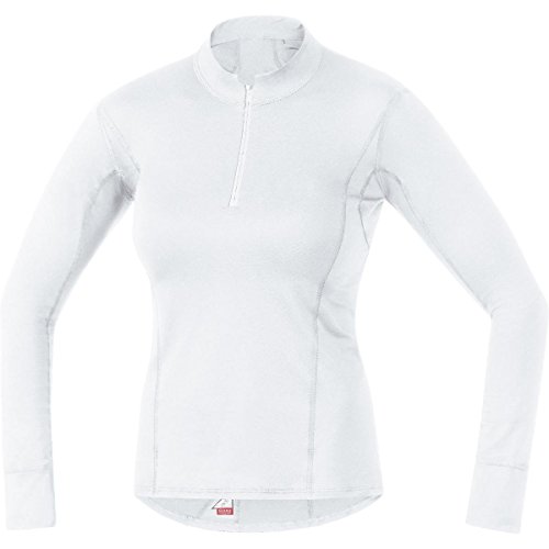 GORE RUNNING WEAR Damen Warmes Stehkragen-Unterzieh-Shirt, Langarm, Stretch, GORE Selected Fabrics, ESSENTIAL BL LADY Turtleneck, Gre: 40, Wei, UEWTNL