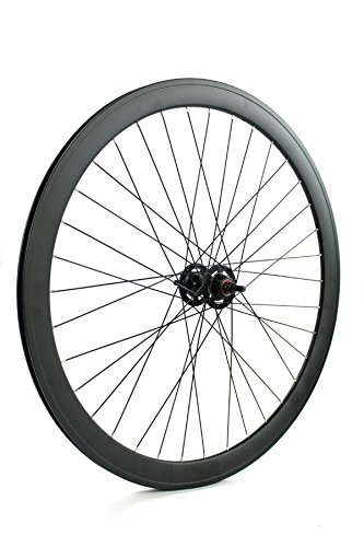 RIDEWILL BIKE fijo Fixie pista perfil 43 mm mate negro rueda trasera 