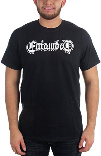 Entombed - Logo Skull Adult T-Shirt In Black, Large, Black