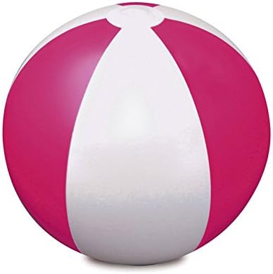 Inflatable panel beach ball for swimming pool and outdoor party (Pink)