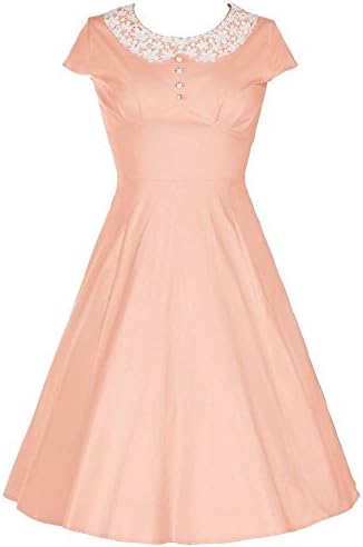 Smail Women's 1940's Dress Medium Pink