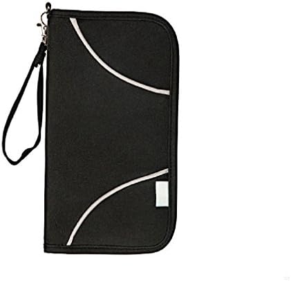SLBGADIEME Id Case Holder Travel Case Wallet Travel Wallet for Two Wallets Purse for Men for Travel Passport Organizer Purse with Strap Wallet with a Strap Travel Folder Wallets Passport Black