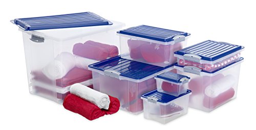 Rotho Aufbewahrungs-Box COMPACT mit Deckel, Lagerbox transparent aus Kunststoff im DIN A5 Format, Inhalt 4,5 Liter, Plastikkiste ca. 27 x 18,5 x 15 cm - 4