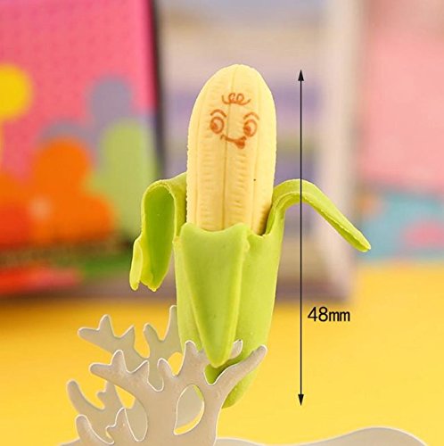 MUBRH 4pcs Neuheit Banana Art Bleistift-Radiergummi-Briefpapier Kid Geschenk Spielzeug - 2