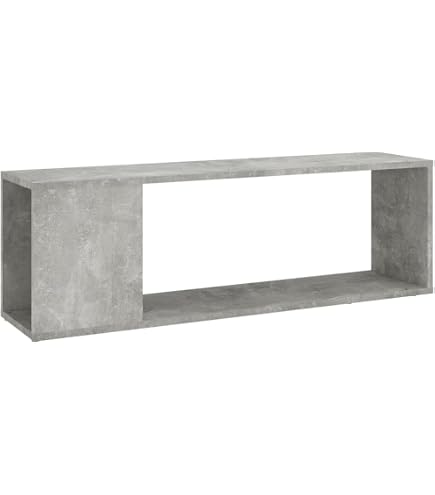 VidaXL Moderne Rechteckige TV Stand Einheit Mit Schwarzer Eichenoberfläche Aus Holzwerkstoff, Sechs Regale Für Wohnzimmer, Für Innennutzung, Stilvolle Multimedia Aufbewahrungsmöbel