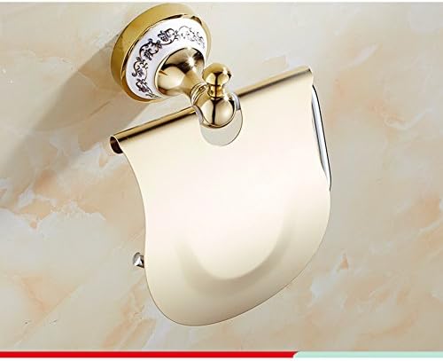 Blue and white porcelain tissue box Toilet roll of toilet paper tray Wipe the toilet paper holder Bathroom towel rack-A